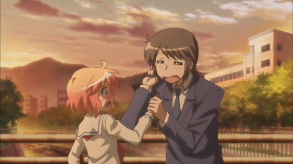 Kotoura-san Episode 9 - Kotoura Manabe hold hands